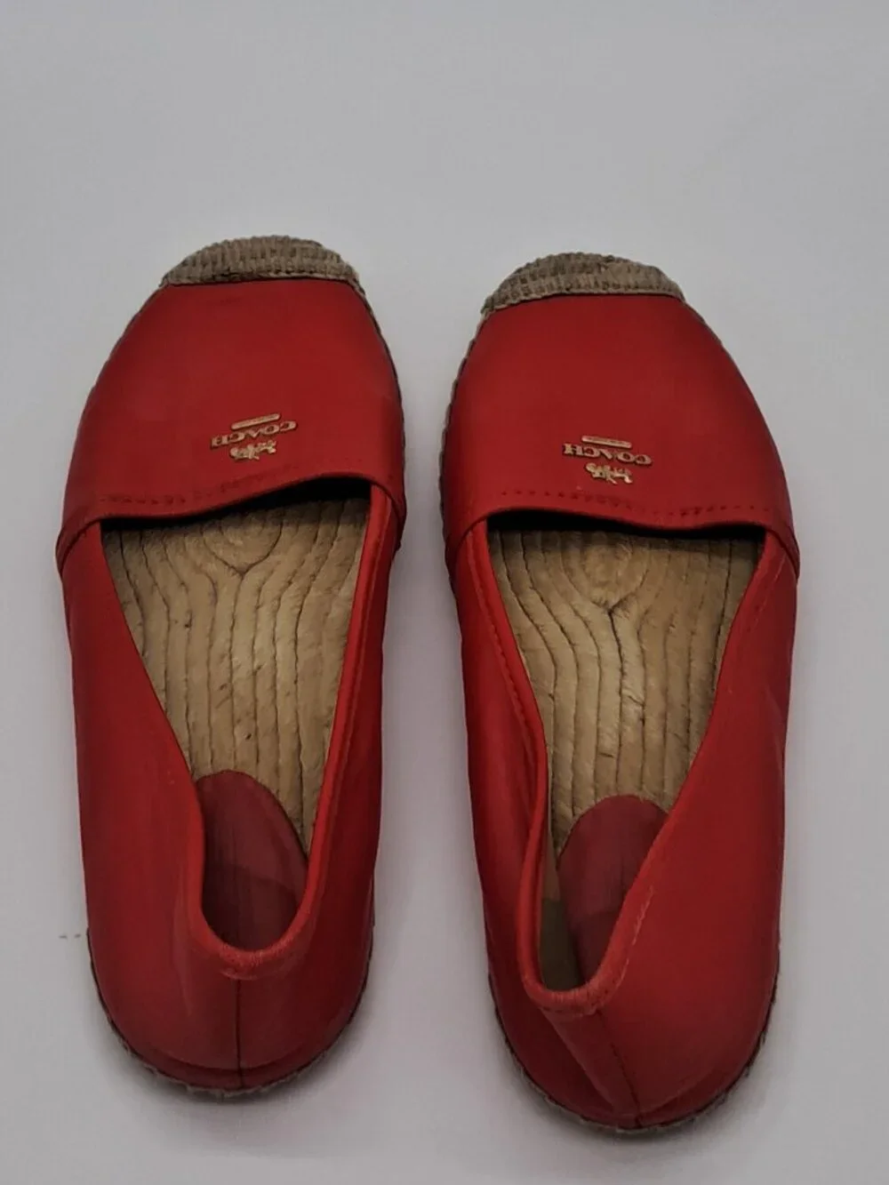 Coach Espadrille Flats Soft Leather Watermelon Color  Rhodelle 7'5 B